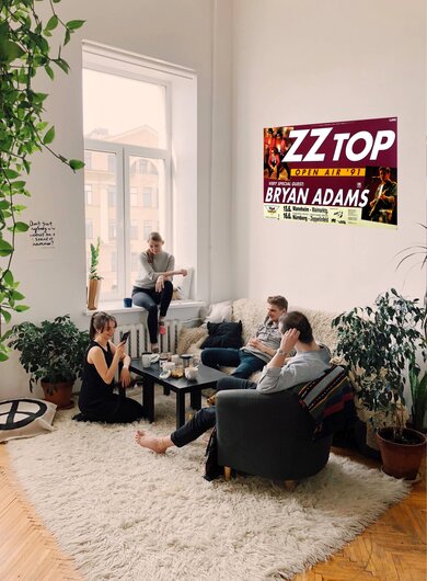ZZ Top - Open Air, Mannheim & Nürnberg 1991 - Konzertplakat