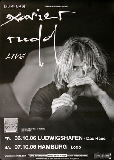Xavier Rudd - Food In The Belly, Ludwigshafen & Hamburg 2006 - Konzertplakat