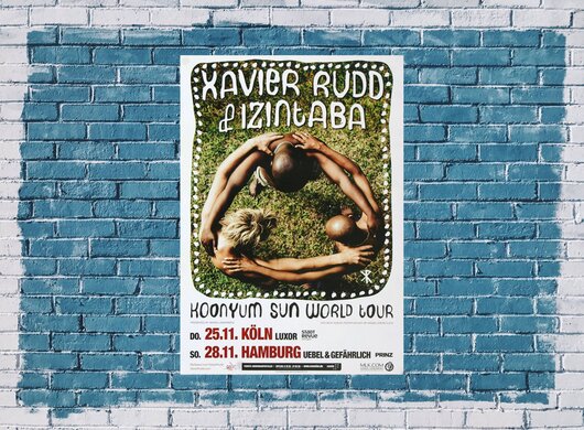 Xavier Rudd - Koonyun Sun, Köln & Hamburg 2010 - Konzertplakat