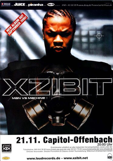 Xzibit - Man v/s Machine, Frankfurt 2002 - Konzertplakat