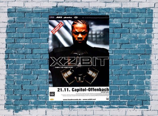 Xzibit - Man v/s Machine, Frankfurt 2002 - Konzertplakat