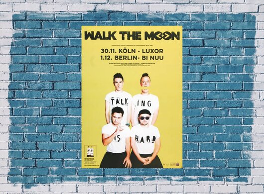 Walk The Moon - Themselves, Köln & Berlin 2015 - Konzertplakat