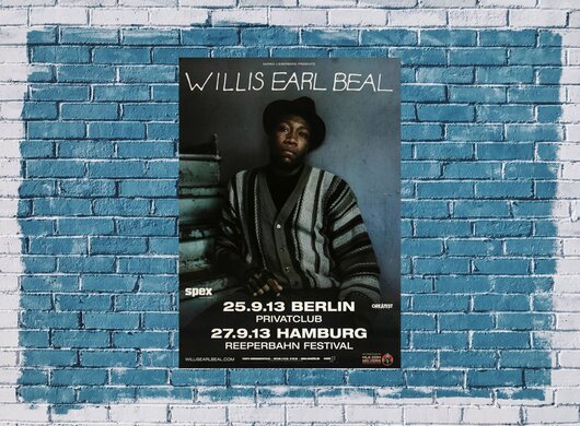 Willis Earl Beal - Nobody Knows, Berlin & Hamburg 2013 - Konzertplakat