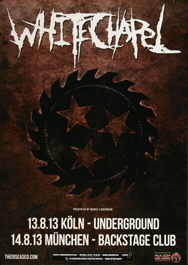 Whitechapel - Make It Bleed, Köln & München 2013 - Konzertplakat