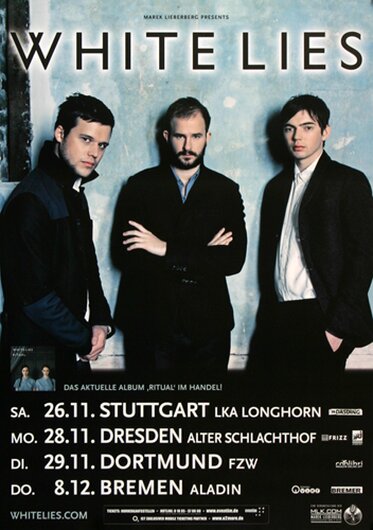 White Lies - Ritual, Tour 2011 - Konzertplakat