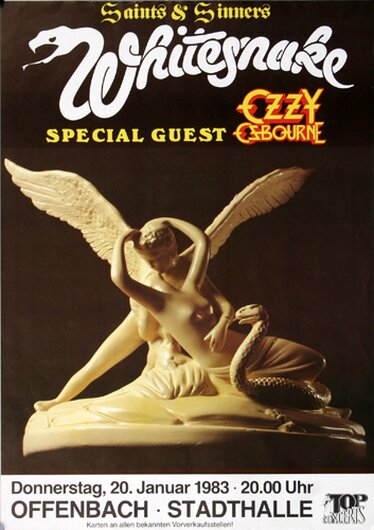 Whitesnake - Saints & Sinners, Frankfurt 1983 - Konzertplakat