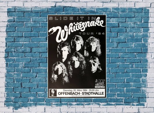 Whitesnake - Slide It In, Frankfurt 1984 - Konzertplakat