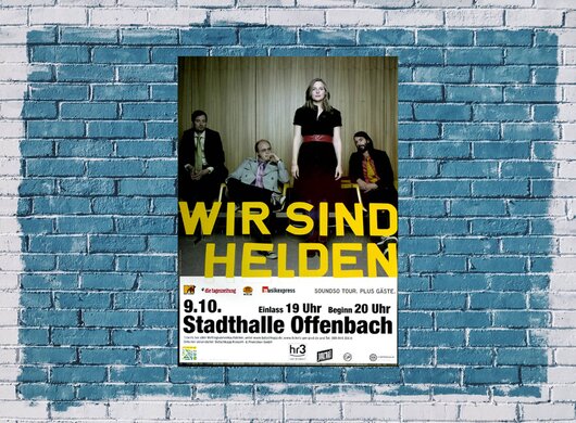 Wir sind Helden - Live, Frankfurt 2007 - Konzertplakat