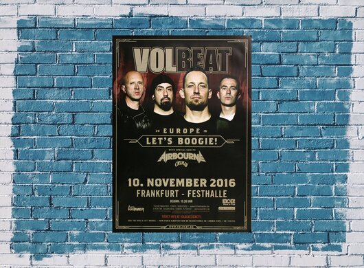 Volbeat - Let`s Boogie , Frankfurt 2016 - Konzertplakat