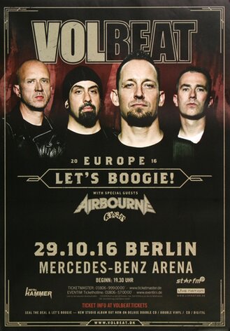 Volbeat - Let´s Boogie , Berlin 2016 - Konzertplakat