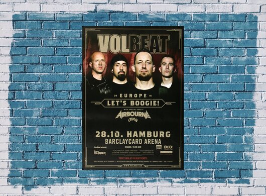 Volbeat - Let`s Boogie , Hamburg 2016 - Konzertplakat