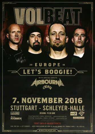 Volbeat - Let`s Boogie , Stuttgart 2016 - Konzertplakat