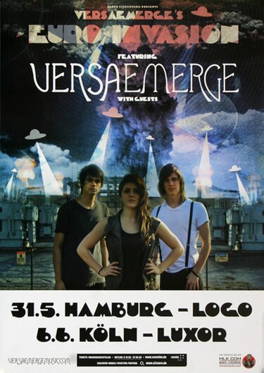 Versaemerge - Fixed At Zero, Hamburg & Köln 2011 - Konzertplakat
