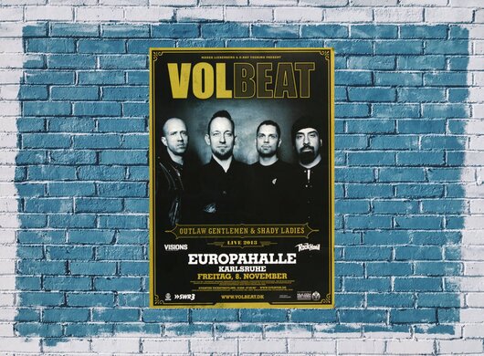 Volbeat - Beyound Hell , Karlsruhe 2013 - Konzertplakat