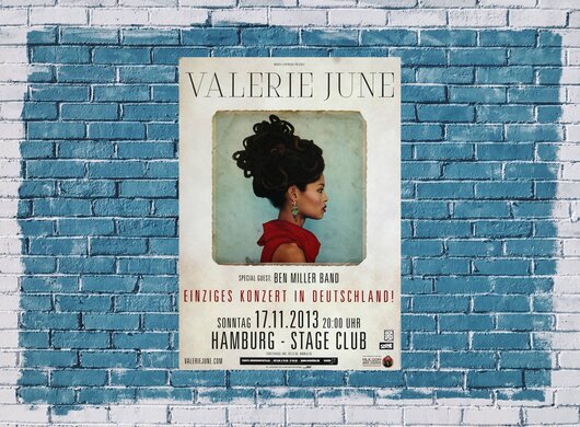 Valerie June - You Cant Be Told, Hamburg 2013 - Konzertplakat