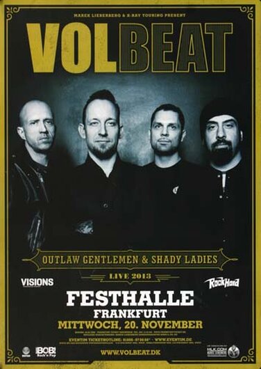 Volbeat - Beyound Hell , Frankfurt 2013 - Konzertplakat