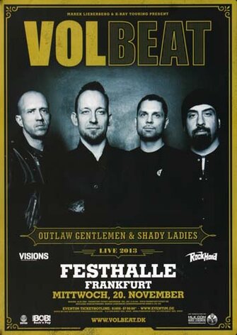 Volbeat - Beyond Hell , Frankfurt 2013 - Konzertplakat