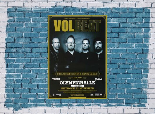 Volbeat - Beyound Hell , München 2013 - Konzertplakat