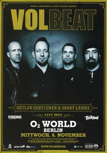 Volbeat - Beyond Hell , Berlin 2013 - Konzertplakat