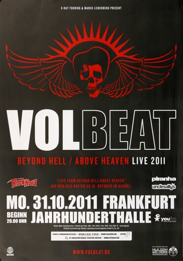 Volbeat - Live In , Frankfurt 2011 - Konzertplakat