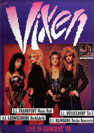 Vixen - Rev It Up, Tour 1989 - Konzertplakat