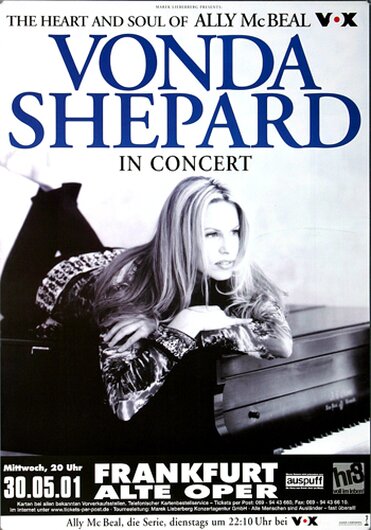 Vonda Shepard - For Once, Frankfurt 2001 - Konzertplakat