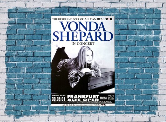 Vonda Shepard - For Once, Frankfurt 2001 - Konzertplakat