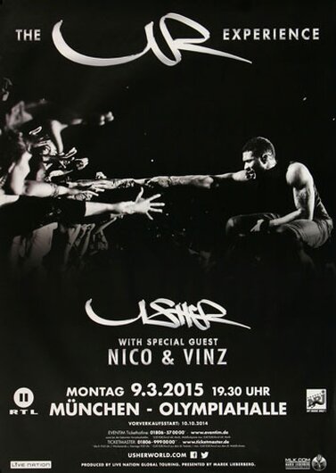 Usher - Experience , München 2015 - Konzertplakat