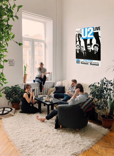 U2, Unforgetable Fire, MAN, 1985 - Konzertplakat
