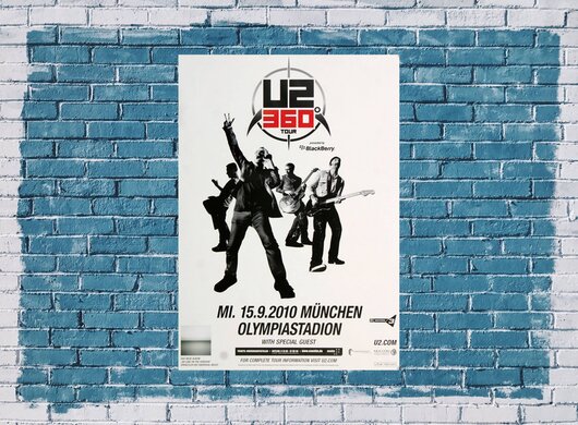 U2 - 360° White , München 2010 - Konzertplakat