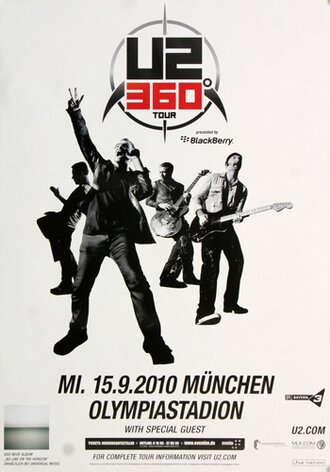 U2 - 360° White , München 2010 - Konzertplakat