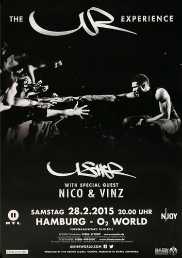 Usher - Experience , Hamburg 2015 - Konzertplakat