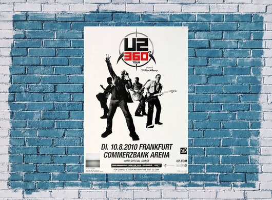 U2 - 360° White , Frankfurt 2010 - Konzertplakat