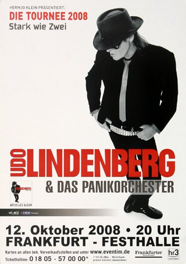 Udo Lindenberg - Stark wie Zwei, Frankfurt 2008 - Konzertplakat