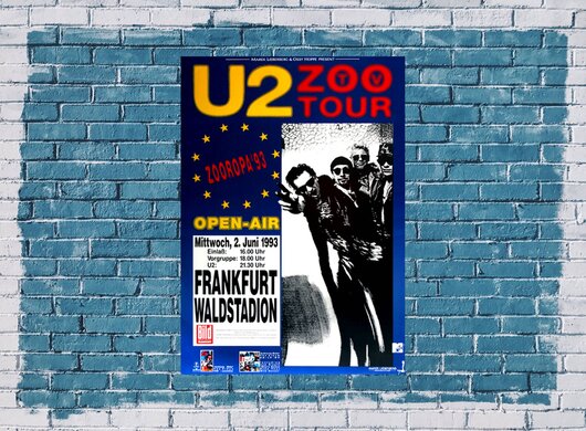 U2 - Zoo TV, Frankfurt 1993 - Konzertplakat