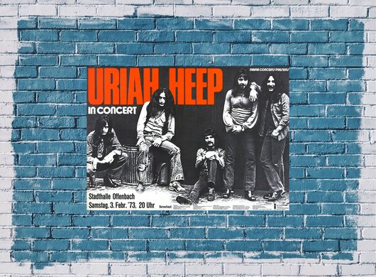 Uriah Heep - Sweet Freedom, Frankfurt 1973 - Konzertplakat