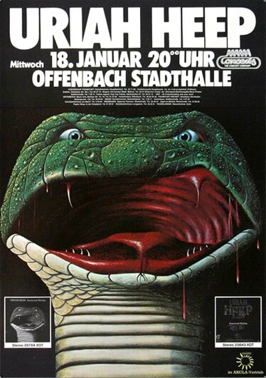 Uriah Heep - Innocent Victim, Frankfurt 1978 - Konzertplakat