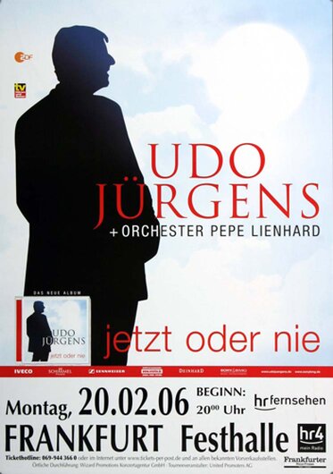 Udo Jürgens - Jetzt oder Nie, Frankfurt 2006 - Konzertplakat