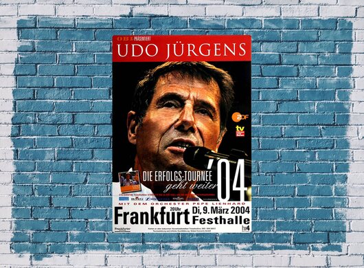 Udo Jürgens - Es geht weiter, Frankfurt 2004 - Konzertplakat