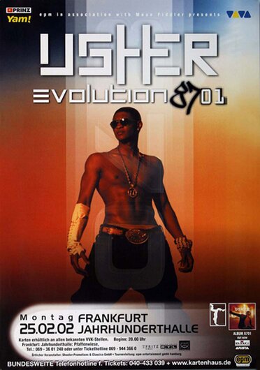 Usher - Evolution, Frankfurt 2002 - Konzertplakat