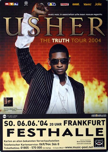 Usher - The Truth, Frankfurt 2004 - Konzertplakat