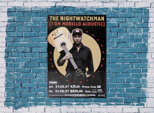 Tom Morello - The Nightwatchman, Tour 2007 - Konzertplakat