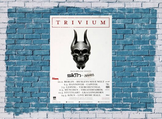 Trivium - Silence In THE Snow, Tour 2017 - Konzertplakat