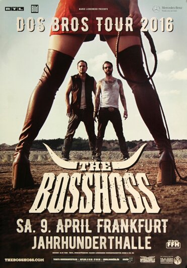 The BOSSHOSS - Dos Bros , Frankfurt 2016 - Konzertplakat