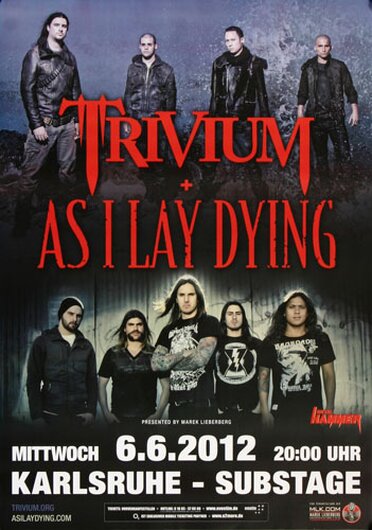 Trivium - In Waves , Karlsruhe 2012 - Konzertplakat