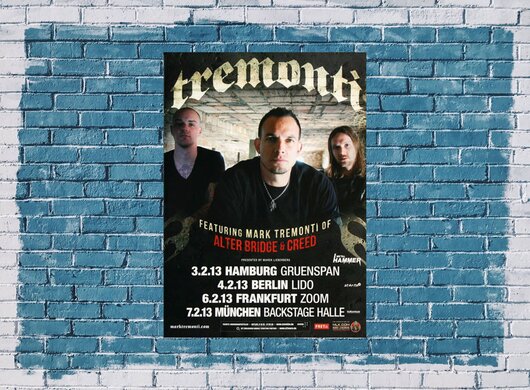Tremonti - Mark Of Creed, Tour 2013 - Konzertplakat