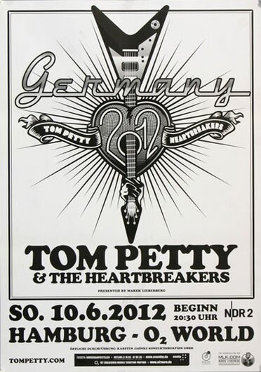 Tom Petty & the Heartbreakers - Live IN , Hamburg 2012 - Konzertplakat