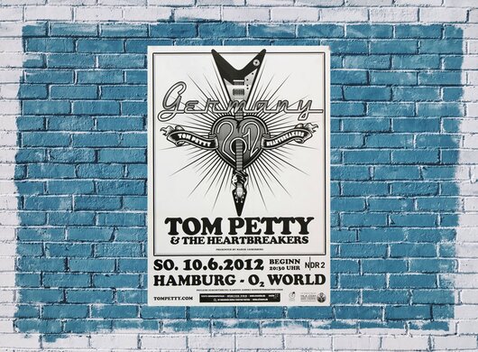 Tom Petty & the Heartbreakers - Live In , Hamburg 2012 - Konzertplakat