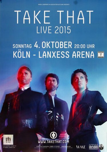 Take That - Live , Köln 2015 - Konzertplakat