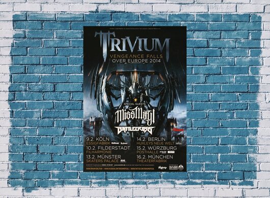 Trivium - Over Europe, Tour 2014 - Konzertplakat